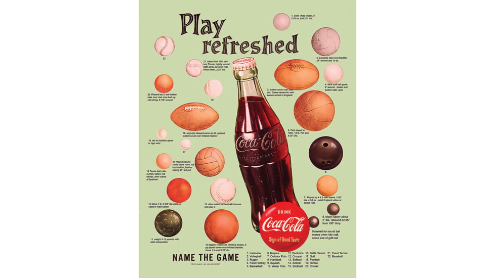 Tin Signs Coke Sports