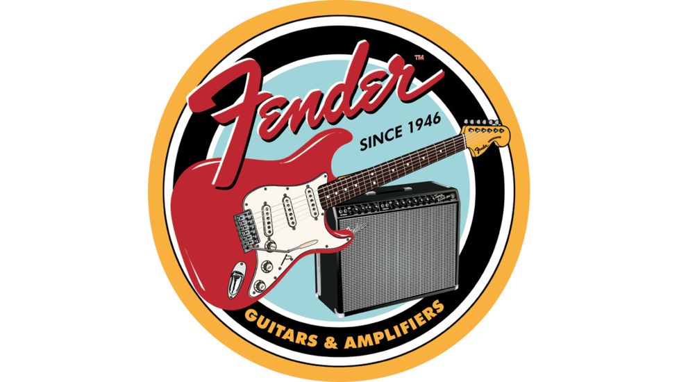Tin Signs Fender Round Tin Sign, TSN1858
