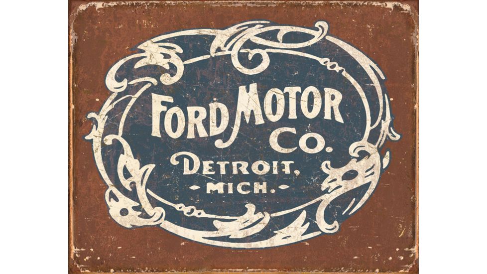 Tin Signs Ford Historic Logo Tin Sign, TSN1707