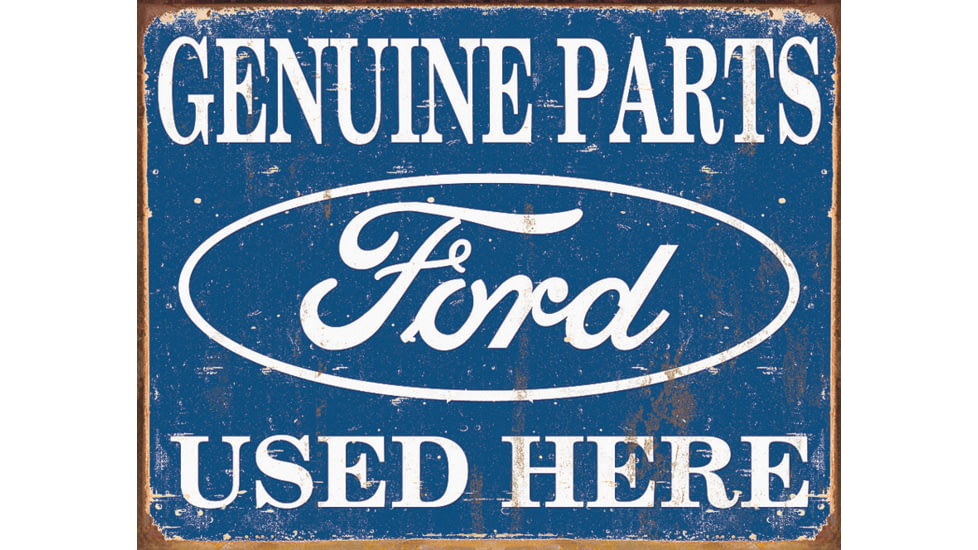 Tin Signs Ford Parts Used Here, 16 x 12.5, 1422