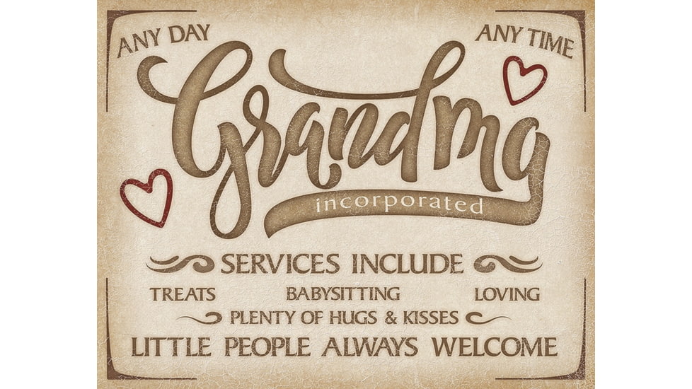 Tin Signs Grandma Inc Sign, 12.5in X 16in, 2266