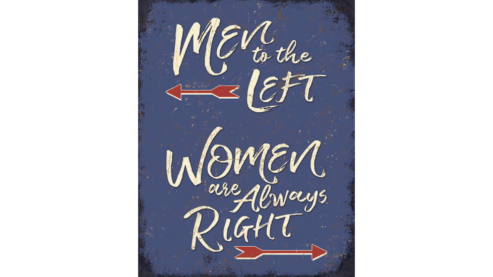 Tin Signs Men To The Left Sign