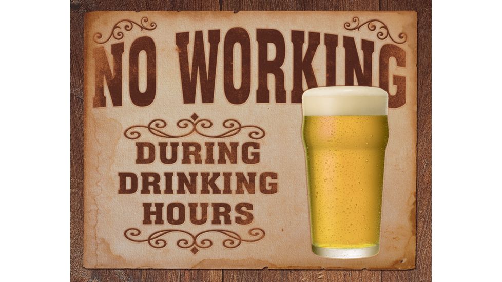 Tin Signs No Working Drinking Tin Sign TSN1795