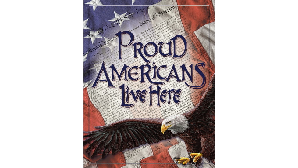 Tin Signs Proud American, 12.5in X 16in, 2219
