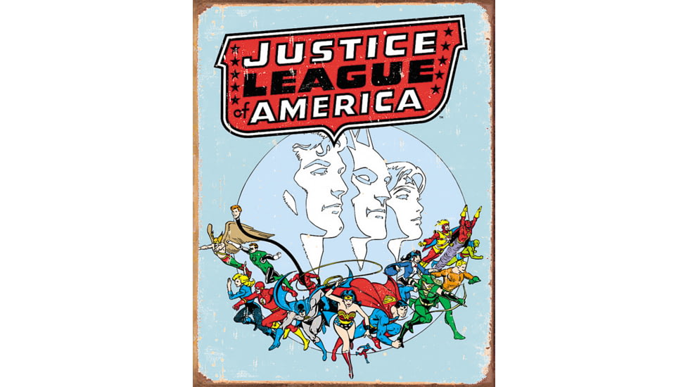 Tin Signs Retro Justice League
