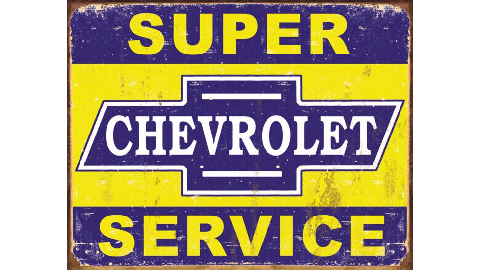 Tin Signs Super Chevy Service Tin Sign TSN1355