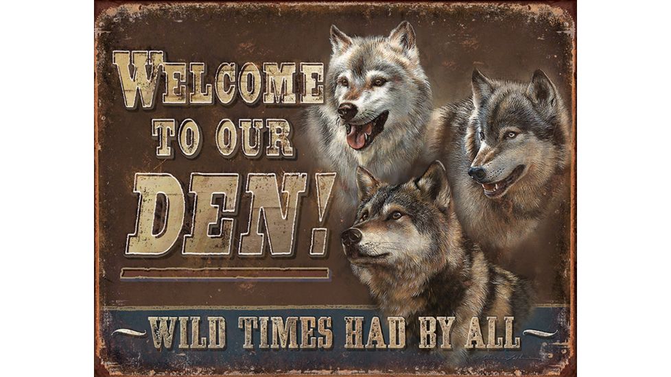 Tin Signs Welcome To Our Den! Tin Sign, TSN1984