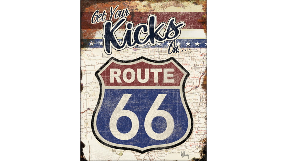 Tin Signs Your Kicks Route 66 Sign