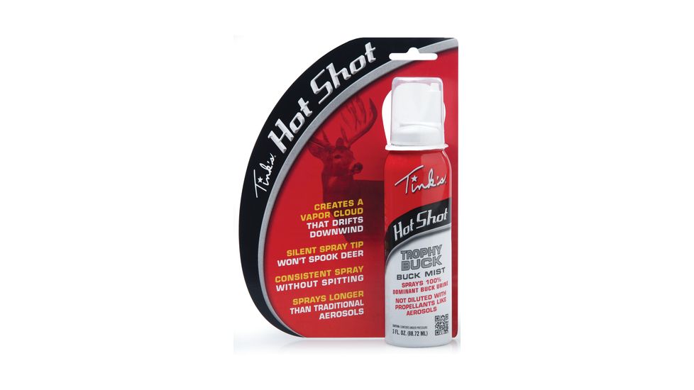 Tinks Hot Shot Trophy Buck Mist 3 Ounce Spray Carded For Hanging