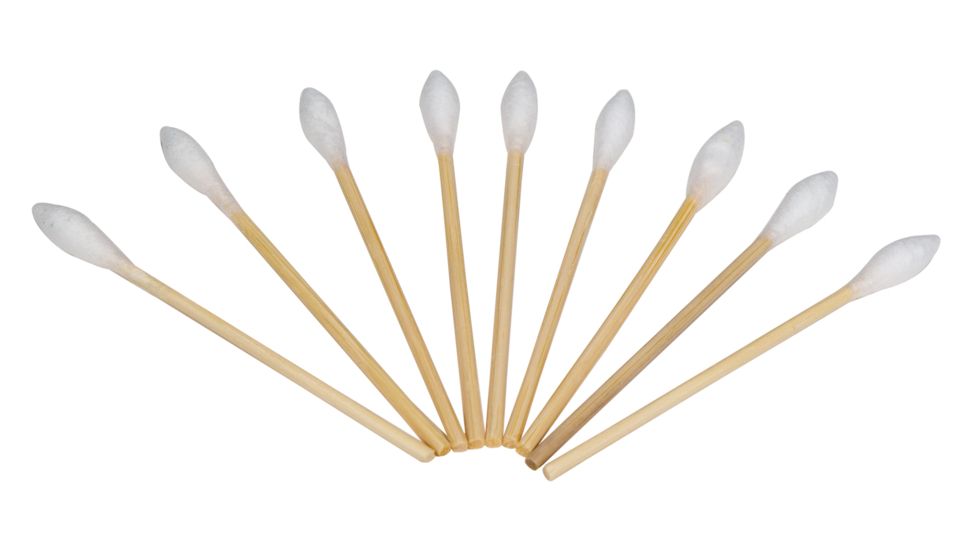 Tipton Power Swab, Pointed Tip Swab, 300 ct, Bamboo/White, 1099929
