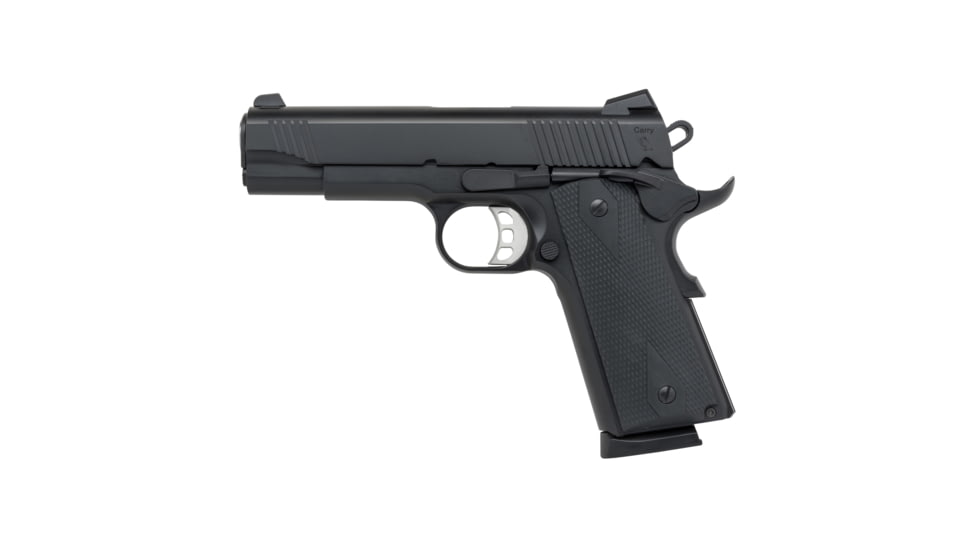 Tisas 1911 Carry B45 Semi Auto Pistol, .45 ACP, 4.25 inch Barrel, Adjustable, Black, Aluminum, Black, 8 Round Capacity, 10100119