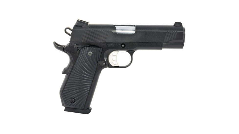 Tisas 1911 Carry B45B Semi Auto Pistol, .45 ACP, 4.25 inch Barrel, Adjustable, Black, Aluminum, Grey, 8 Round Capacity, 10100102