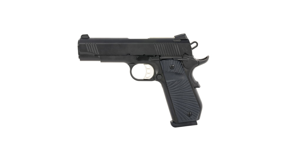 Tisas 1911 Carry B45B Semi Auto Pistol, .45 ACP, 4.25 inch Barrel, Adjustable, Black, Aluminum, Grey, 8 Round Capacity, 10100102