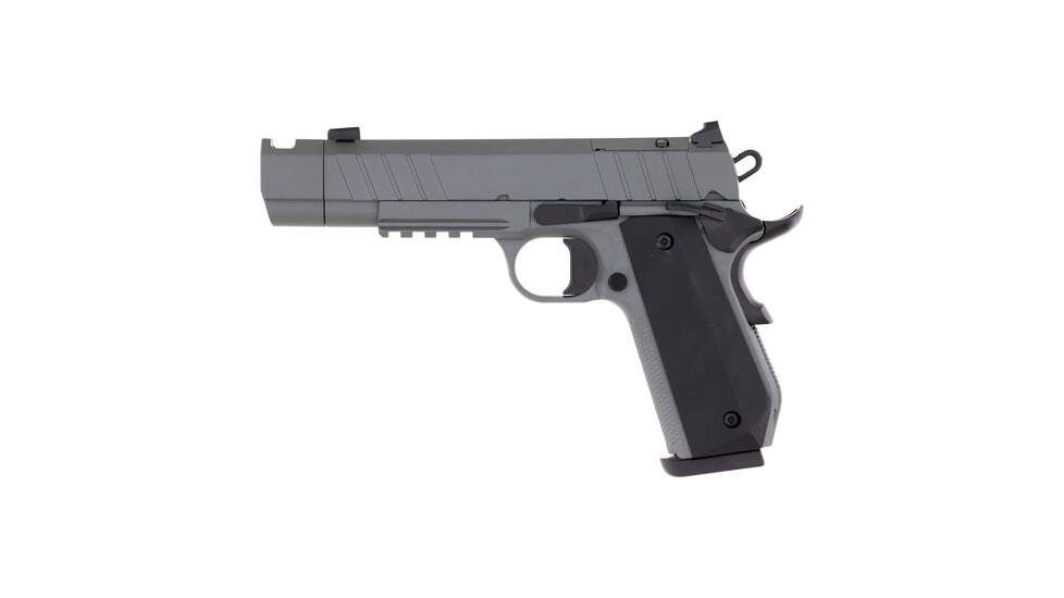 Tisas 1911 B9BA NSSF-C Semi Auto Pistol, 9mm Luger, 4.25 inch Barrel, Adjustable, Grey, Aluminum, 10 Round Capacity, 10100133