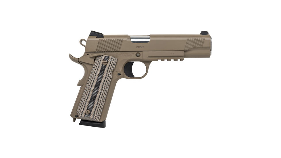 Tisas 1911 Raider Semi Auto Pistol, .45 ACP, 5 inch Barrel, Adjustable, Black, Steel, Grey, 8 Round Capacity, 10100505