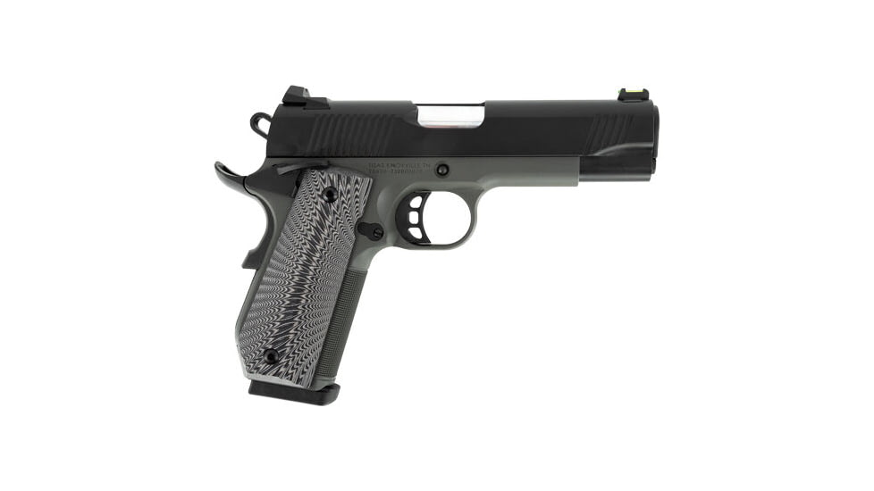 Tisas 1911 Yukon Semi Auto Pistol, 10mm Auto, 4.25 inch Barrel, Adjustable, Black, Aluminum, Grey, 8 Round Capacity, 10100802