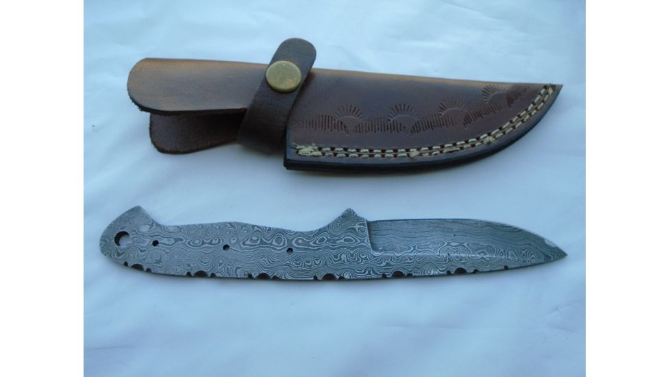 Titan 15N20/1095 Damascus Steel Fixed Knife, TD-038, Damascus Handle, 3.1in. Blade, 7.1in. Overall TDK-38