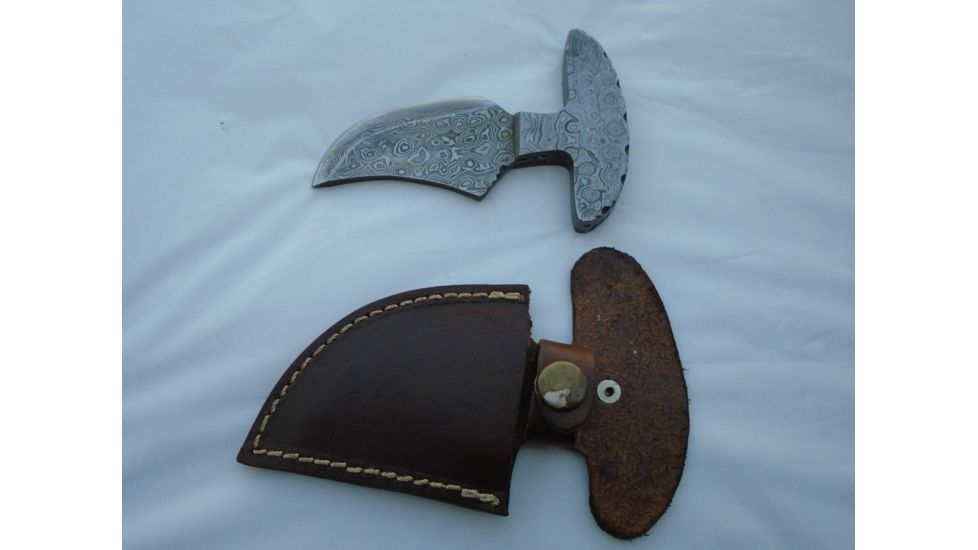 Titan 15N20/1095 Damascus Steel Fixed Knife, TD-045, Damascus Steel Handle, 2.2in. Blade, 4.5in. Overall TDK-45