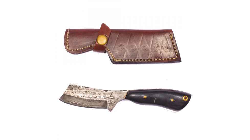 Titan 15N20/1095 Damascus Steel Hatchet, TD-022, Bull Horn Handle, 3.2in. Blade TDK-22