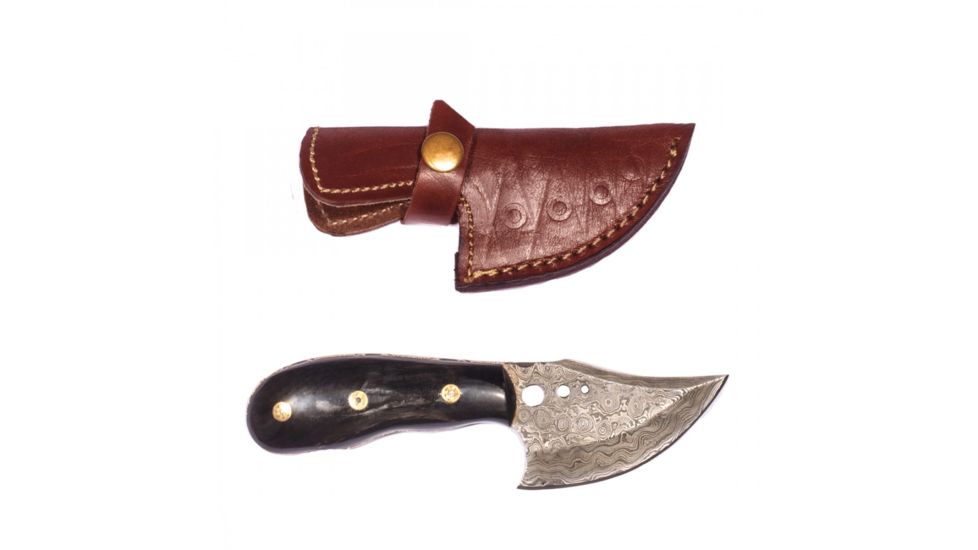 Titan 15N20/1095 Damascus Steel Hatchet, TD-029, Bull Horn Handle, 3in. Blade TDK-29