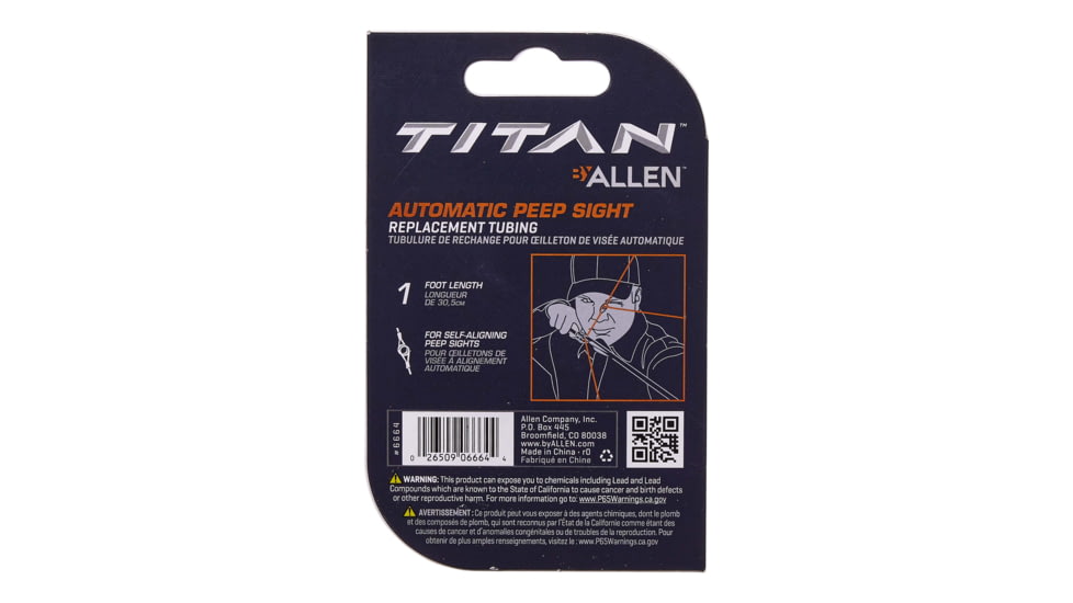 Titan Automatic Peep Sight Replacement Tubing, Black, 6664