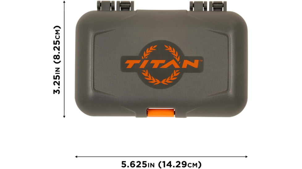 Titan Broadhead Box and Caddy, Gray/Orange, 5.5 in x 3.75 in, 7009