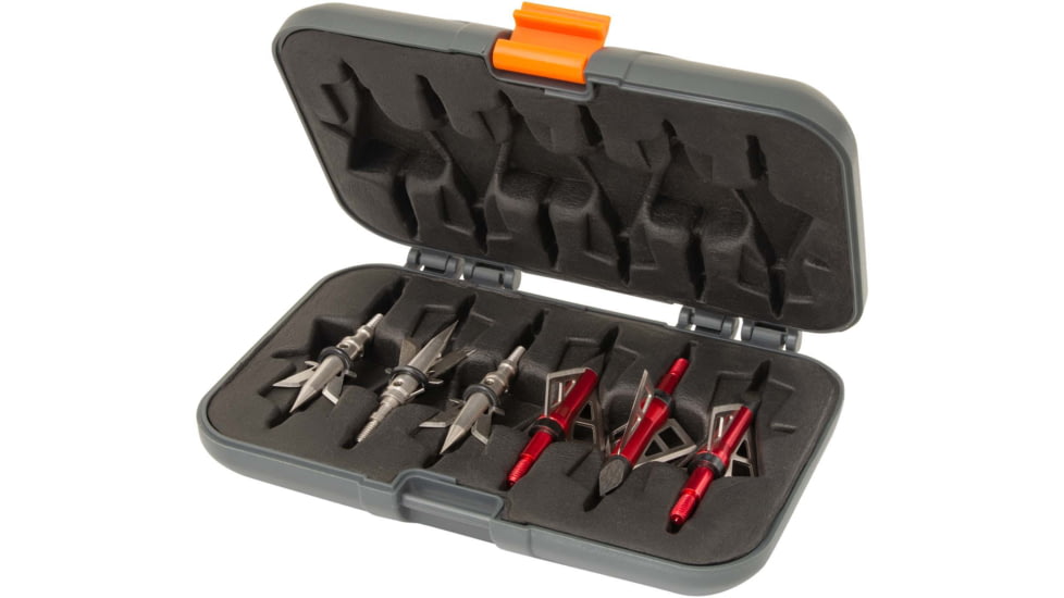 Titan Broadhead Box and Caddy, Gray/Orange, 5.5 in x 3.75 in, 7009