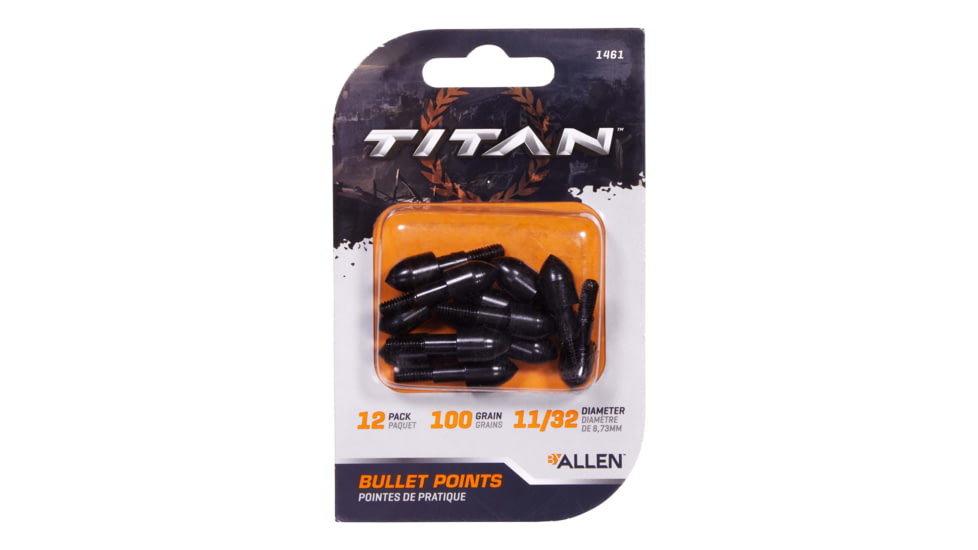 Titan Bullet Point, 100 Grain, Black, 11/32in, 1461