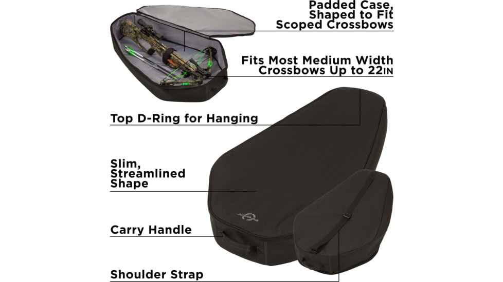 Titan Cobra Crossbow Case, Scoped Standard Limb Crossbows, Black/Gray, 37L x 22W x 8Thick, 6079