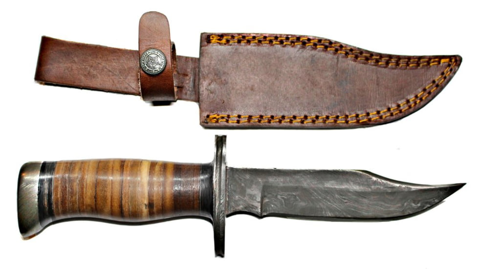 Titan Damascus Fixed Blade Knife 8.3in TD-098, TDK-98