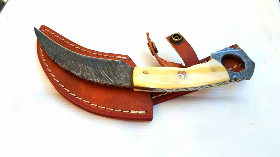 Titan Damascus Series TD-083 Karambit Knife, 8.2in OAL TDK-83