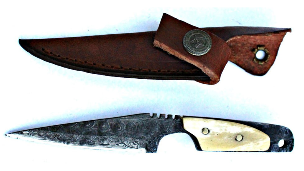 Titan Damascus Steel Fixed 6in Blade Knife TD-035, TDK-35