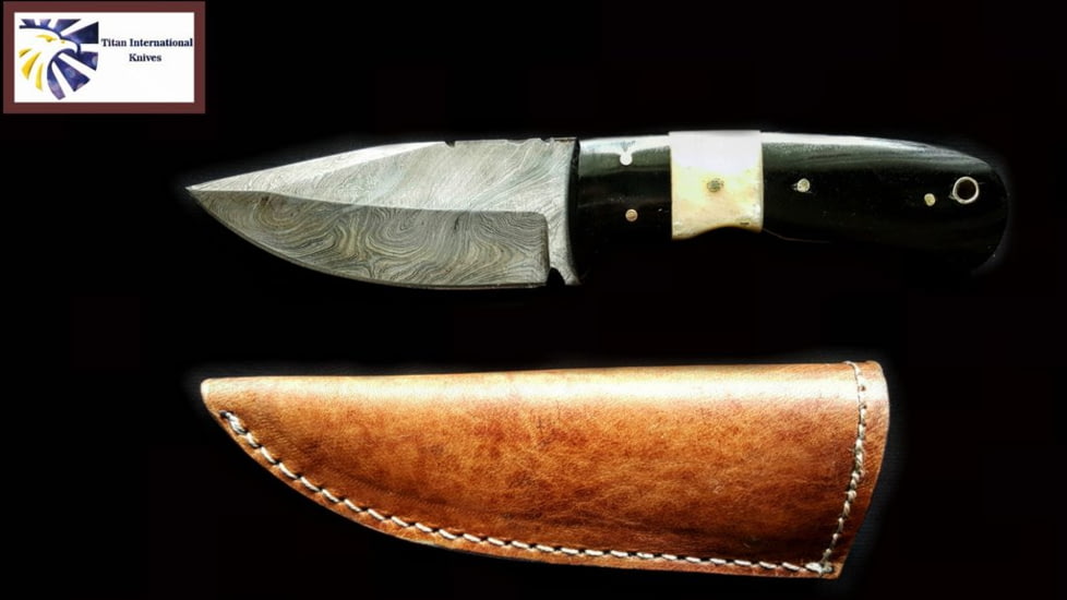 Titan Damascus Steel Fixed Knife 8in TD-048, TDK-48