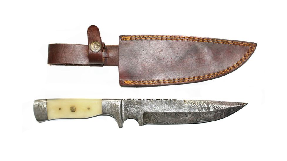 Titan Hand Forged Damascus Camping 11.1in Knife TD-058, TDK-58