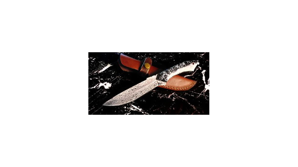 Titan International Knives Damascus Custom HandmadeSteel Arylic Grip Knife, 8 inch, TDK-224