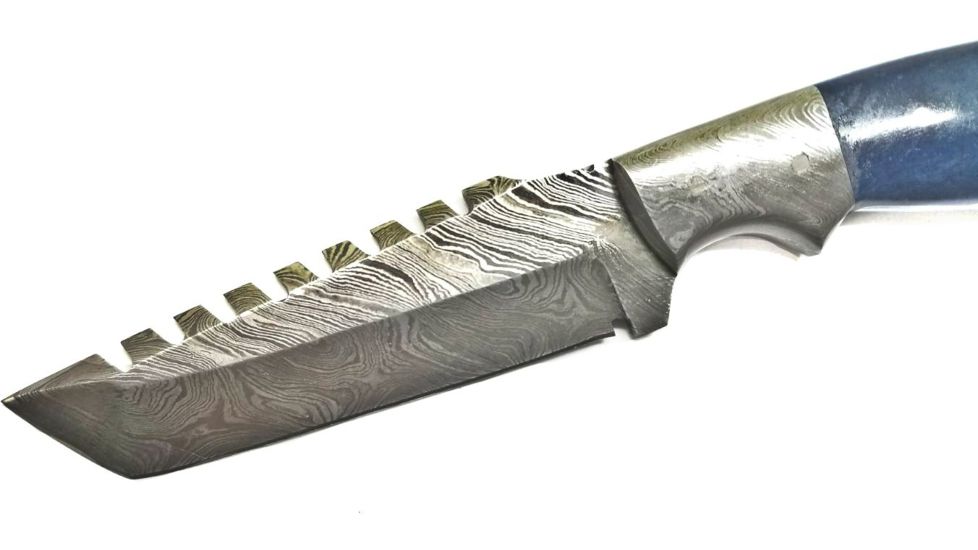 Titan International Knives Damascus Steel Tanto Blade By Titan Death-Wish - Tactical Knife, 10.5in Overall TD-210