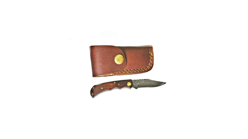 Titan International Knives Damasucs TF-003 EDC Steel Folding Knife, 4.5 inch, TF-003