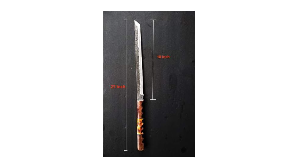 Titan International Knives High Carbon Steel Katana Style Sword w/ Genuine Leather Sheath, 27 inch, TCK-39