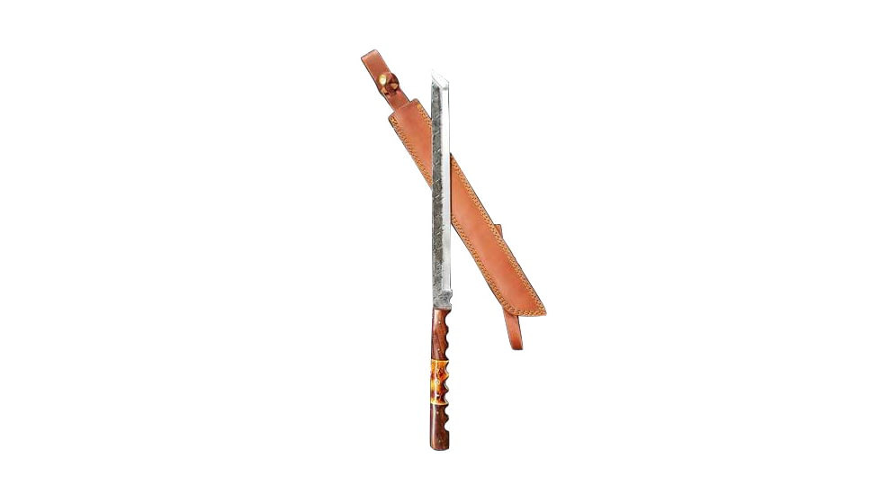 Titan International Knives High Carbon Steel Katana Style Sword w/ Genuine Leather Sheath, 27 inch, TCK-39