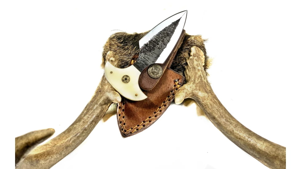 Titan International Knives Push Dagger Knife, 2.5in, Carbon Steel, Dagger, Camel Bone, TCK-50