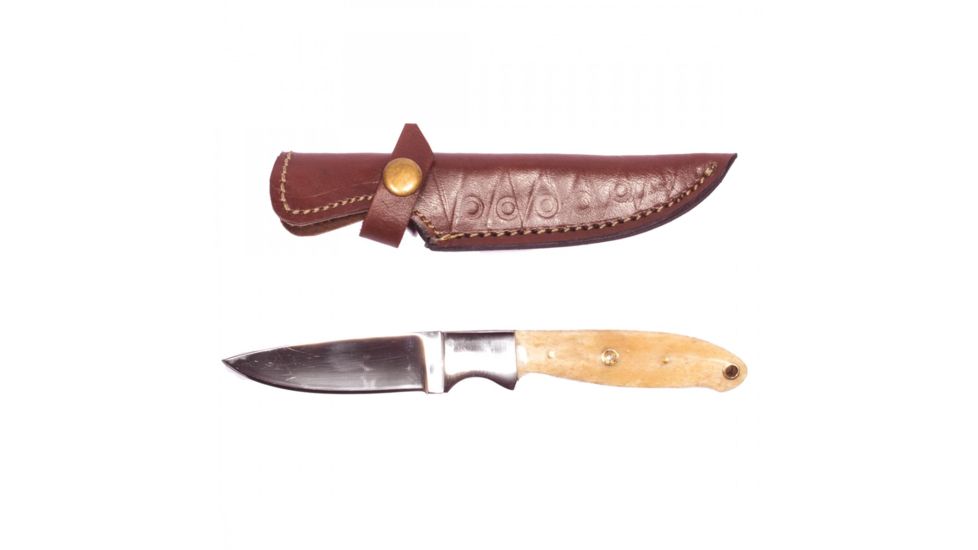 Titan J2 Japanese Steel Fixed Knife, TJ-002, Camel Bone, Bolster Japanese Steel Handle, 3.2in. Blade TJK-2