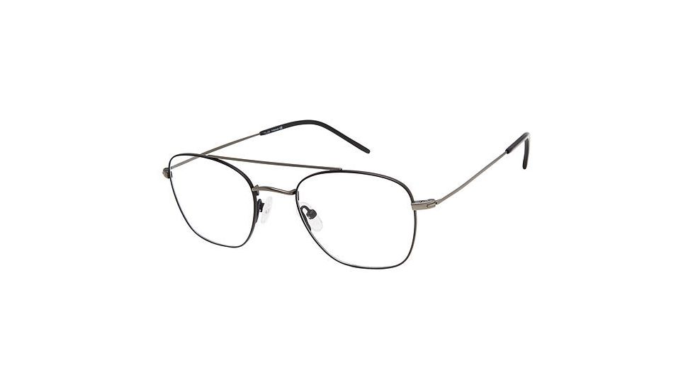 TLG NU036 Bifocal Prescription Eyeglasses - Frame BLACK/GUNMETAL, Size 51/21mm LYNU03602