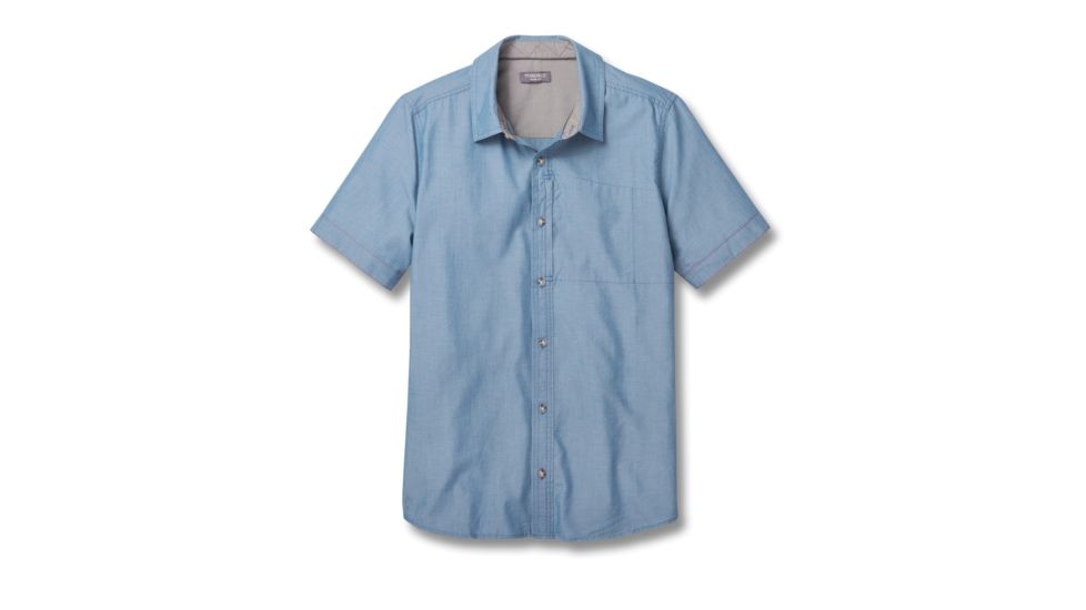 Toad&amp;Co Cutler Mens Long Sleeve Slim Shirt, Bright Indigo, Small, T2222801-402-S