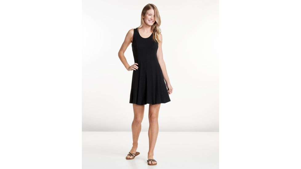 Toad&amp;Co Daisy Rib Sleevless Dress, Black, Large T1772805-100-L