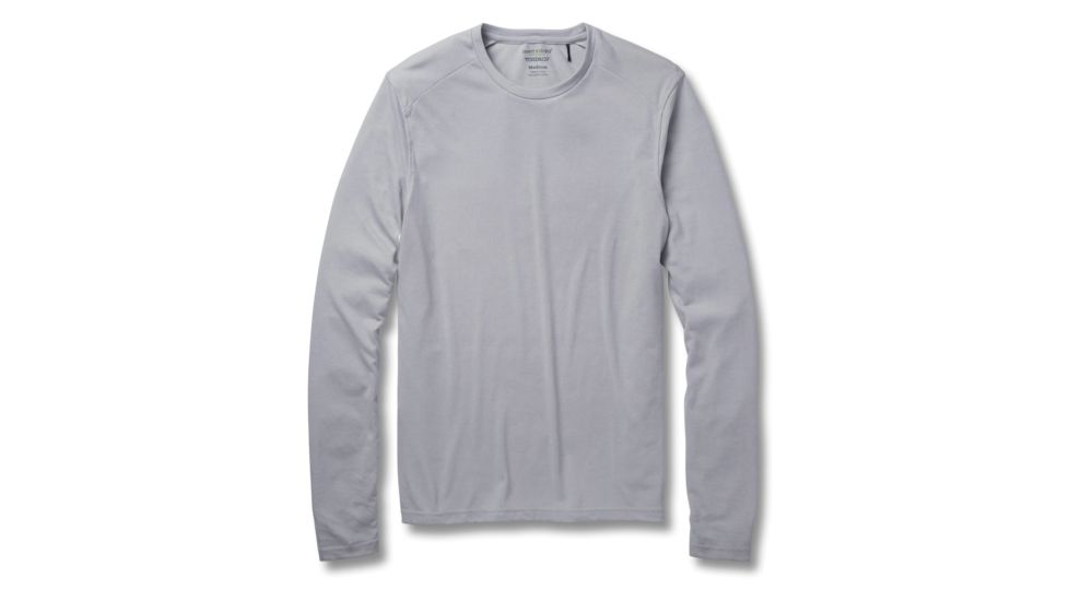 Toad&amp;Co Debug Lightweight Men's Long Sleeve Crew, Light Ash, Large, T2242709-056-L