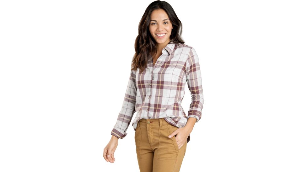Toad&amp;Co Lightfoot Long Sleeve Shirt - Women's, Heather Grey, Small, T1251503-111-S