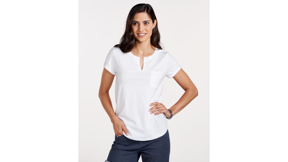 Toad&amp;Co Sambasta Women's Short Sleeve Tee, White, Medium T1002802-000-M