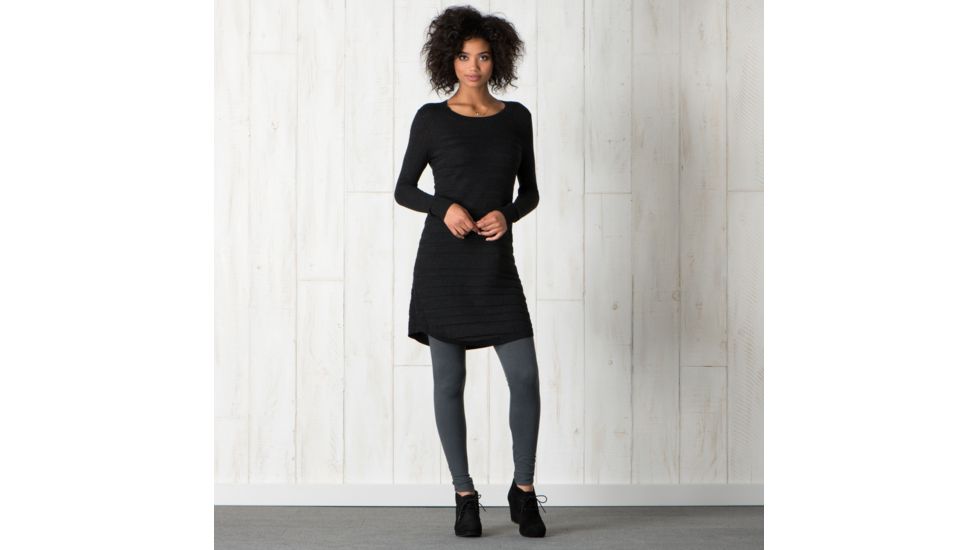 Toad&amp;Co Shadowstripe Sweaterdress-Black-Medium