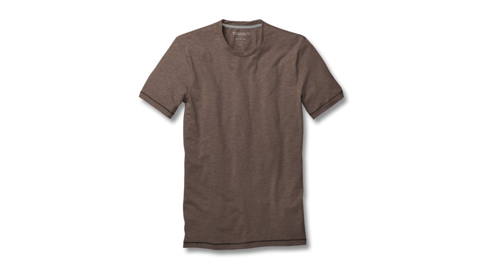 Toad&amp;Co Tempo Men's Short Sleeve Slim Crew, Jeep, 2XL T2002812-211-XXL