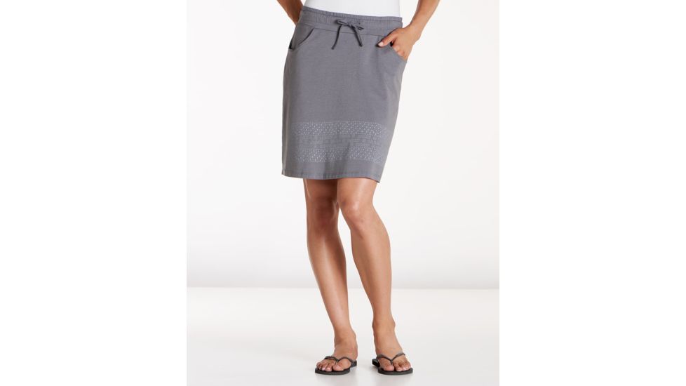 Toad&amp;Co Tica Skirt, Smoke Border Print, Large T1842605-094-L